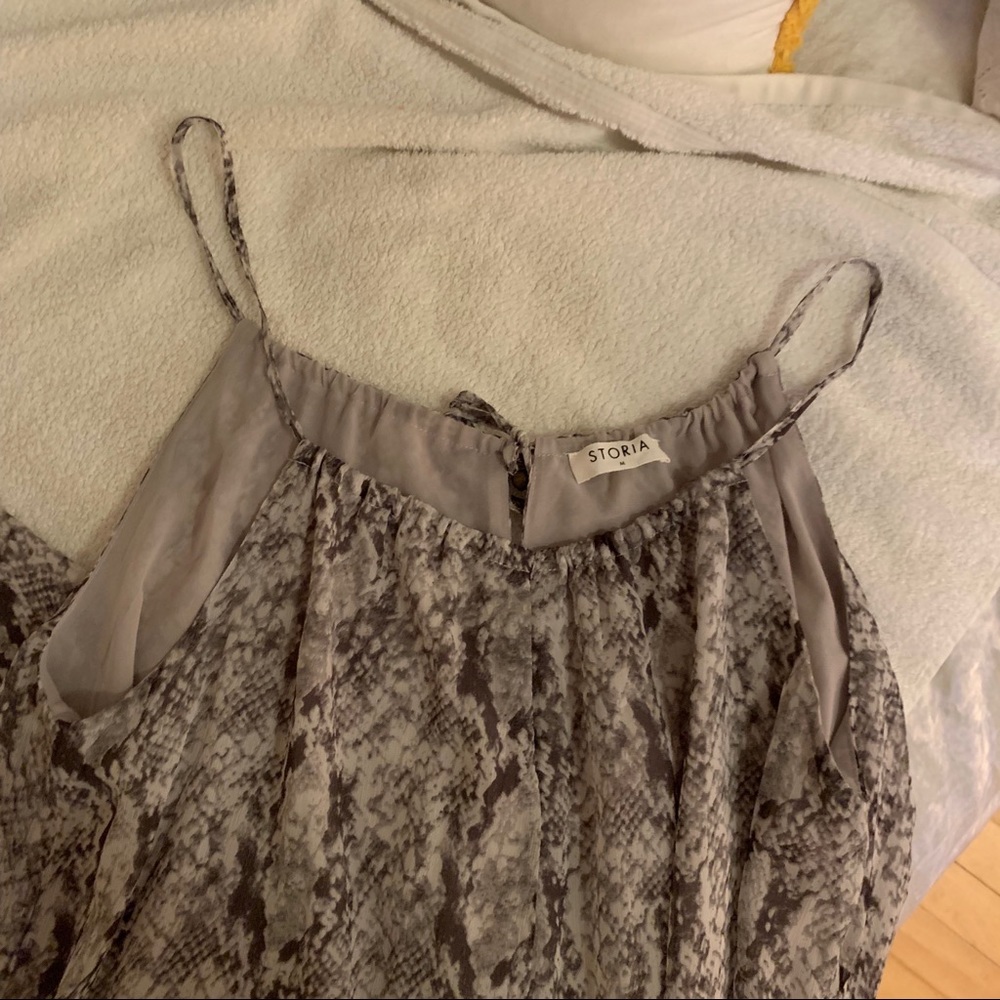 Storia snake print wide leg grey jumpsuit